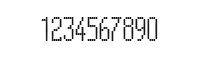 5×12数字点阵字体 ddN512AA1007