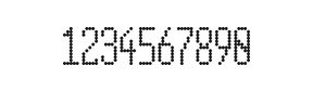 5×12数字点阵字体 ddN512AA1010