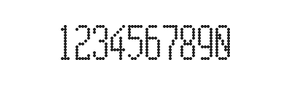 5×12数字点阵字体 ddN512AA1012