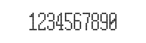 5×12数字点阵字体 ddN512AA1019