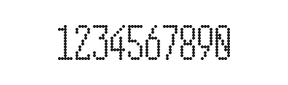 5×12数字点阵字体 ddN512AA1021