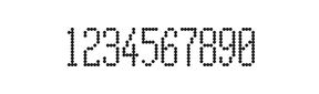5×12数字点阵字体 ddN512AA1024