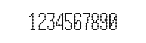 5×12数字点阵字体 ddN512AA1025