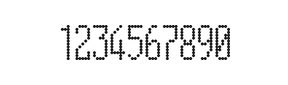 5×12数字点阵字体 ddN512AA1029