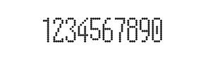 5×12数字点阵字体 ddN512AA1030
