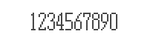 5×12数字点阵字体 ddN512AA1040