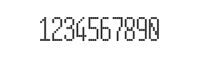 5×12数字点阵字体 ddN512AA1041