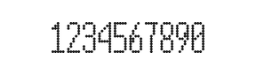 5×12数字点阵字体 ddN512AA1043