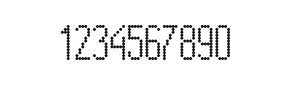 5×12数字点阵字体 ddN512AA1046