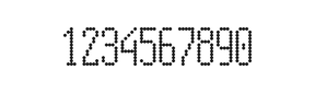 5×12数字点阵字体 ddN512AA1050