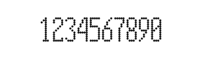 5×12数字点阵字体 ddN512AA1056