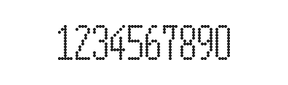 5×12数字点阵字体 ddN512AA1058