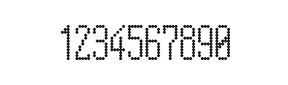 5×12数字点阵字体 ddN512AA1059