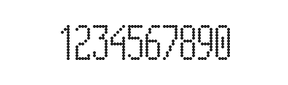 5×12数字点阵字体 ddN512AA1061