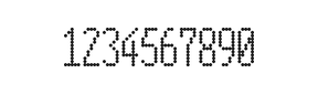5×12数字点阵字体 ddN512AA1063