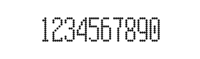 5×12数字点阵字体 ddN512AA1068