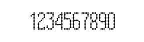 5×12数字点阵字体 ddN512AA1073