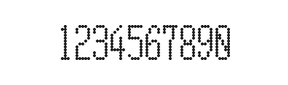 5×12数字点阵字体 ddN512AA1086