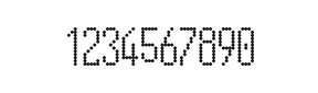 5×12数字点阵字体 ddN512AA1087