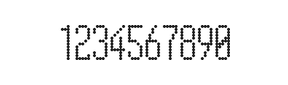 5×12数字点阵字体 ddN512AA1088