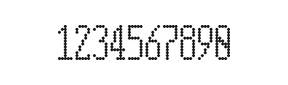 5×12数字点阵字体 ddN512AA1090