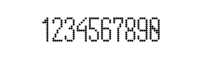 5×12数字点阵字体 ddN512AA1092