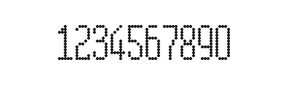 5×12数字点阵字体 ddN512AA1100
