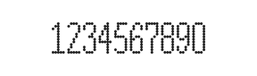 5×12数字点阵字体 ddN512AA1101