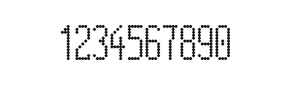 5×12数字点阵字体 ddN512AA1102