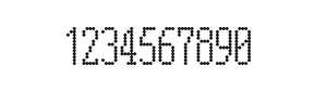 5×12数字点阵字体 ddN512AA1104
