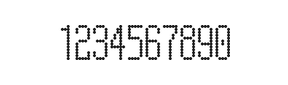 5×12数字点阵字体 ddN512AA1108