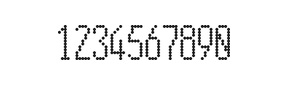 5×12数字点阵字体 ddN512AA1109
