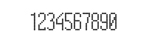 5×12数字点阵字体 ddN512AA1110