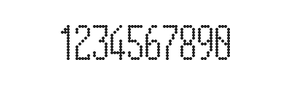 5×12数字点阵字体 ddN512AA1112