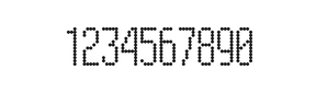 5×12数字点阵字体 ddN512AA1114
