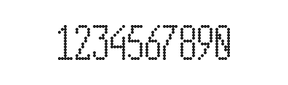 5×12数字点阵字体 ddN512AA1117