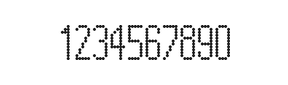 5×12数字点阵字体 ddN512AA1125