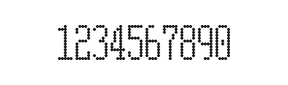 5×12数字点阵字体 ddN512AA1127