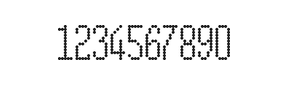 5×12数字点阵字体 ddN512AA1131