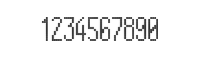 5×12数字点阵字体 ddN512AA1135
