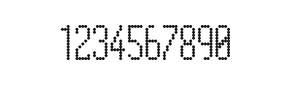 5×12数字点阵字体 ddN512AA1141