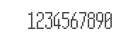 5×12数字点阵字体 ddN512AA1142