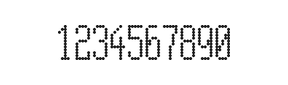 5×12数字点阵字体 ddN512AA1143