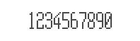 5×12数字点阵字体 ddN512AA1144