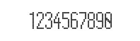 5×12数字点阵字体 ddN512AA1148