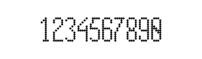 5×12数字点阵字体 ddN512AA1150