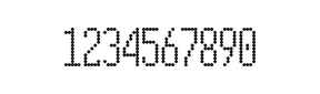 5×12数字点阵字体 ddN512AA1155