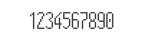 5×12数字点阵字体 ddN512AA1156