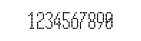 5×12数字点阵字体 ddN512AA1158
