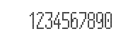 5×12数字点阵字体 ddN512AA1164